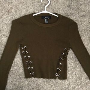Forever 21 green long sleeve